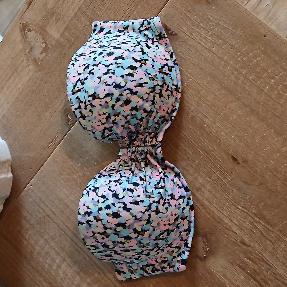 Women's Victoria's Secret Multicolor Strapless Underwire Bikini Top Size 32D - Picture 3 of 17